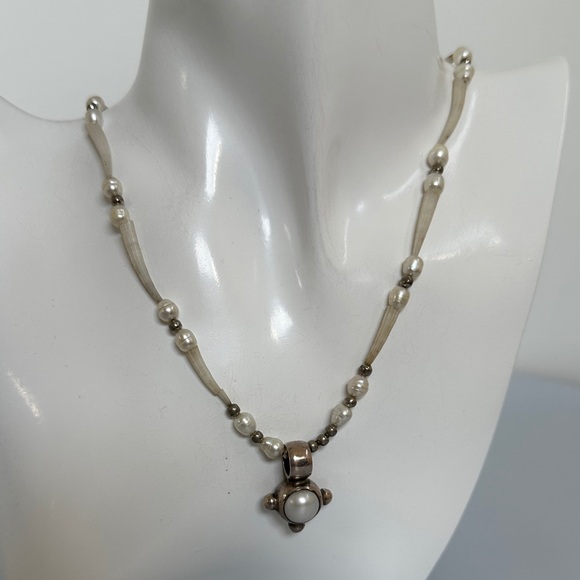 925 sterling silver realPearl Necklace